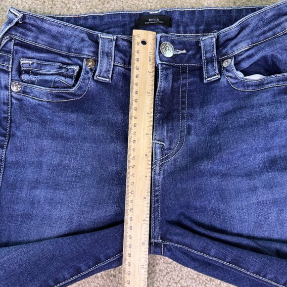 True Religion Womens Becca Mid Rise Bootcut Jeans Size 29 Cropped 30x25 E962 - Picture 11 of 14